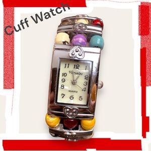 Silver Cuff Watch - Adorable for any wrist size.
